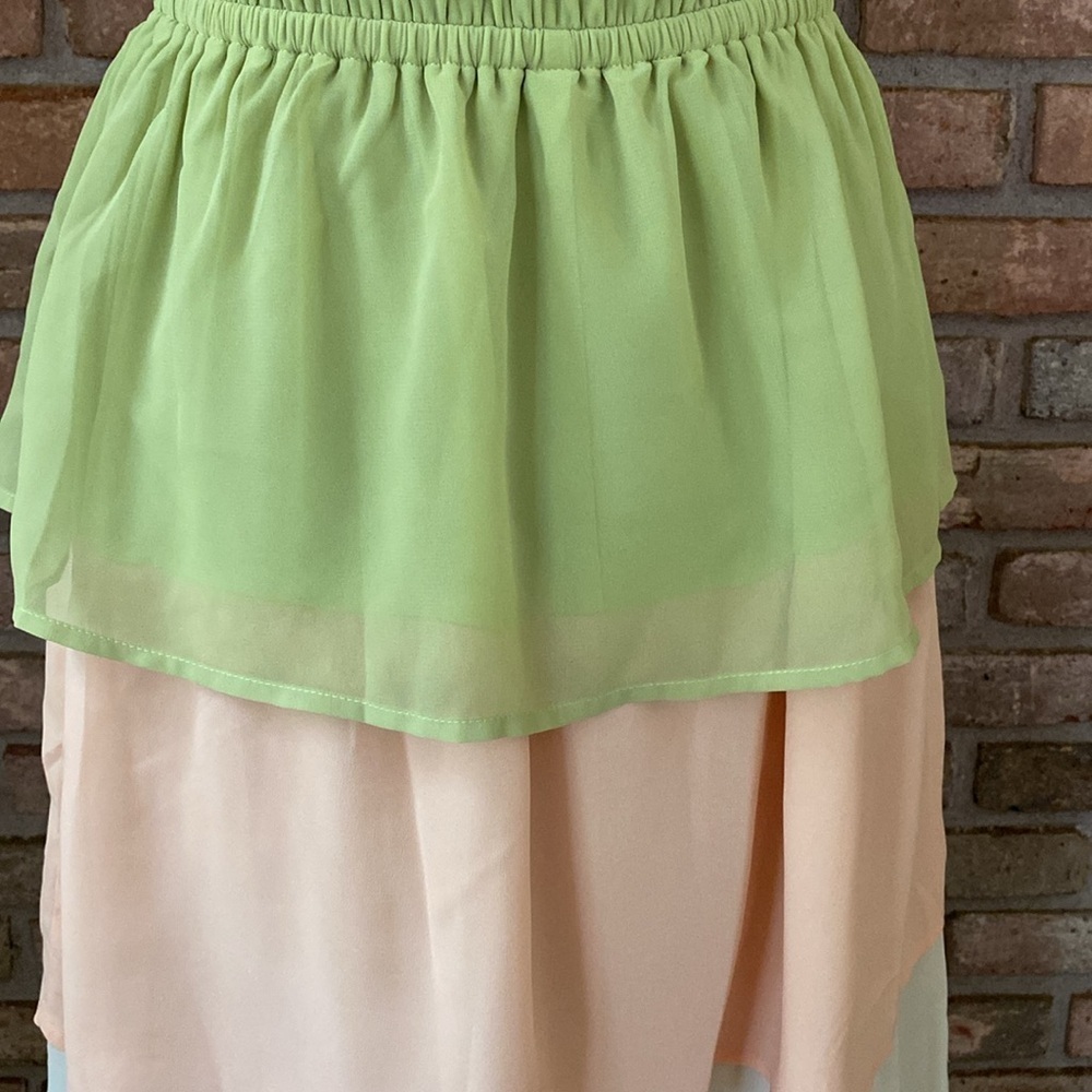Flying Tomato Multicolored Layered Maxi Dress Small EUC - Picture 9 of 13